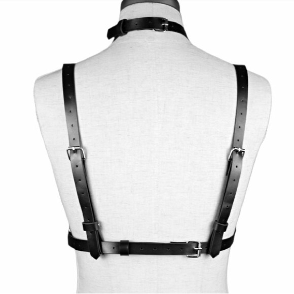 Women's Leather Harness Strap Belts Sexy Lady Body Bondage Lingerie Bra - Picture 6 of 6